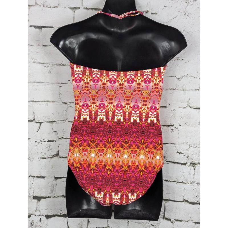 GARNET HILL One-Piece Printed Swimsuit Vacation Cruise Beach Resort Size 14