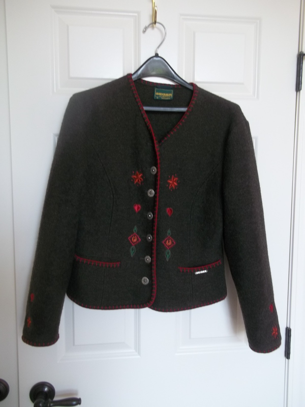 Geiger Wool Ladies Brown Jacket: Made in Austria: Size 40