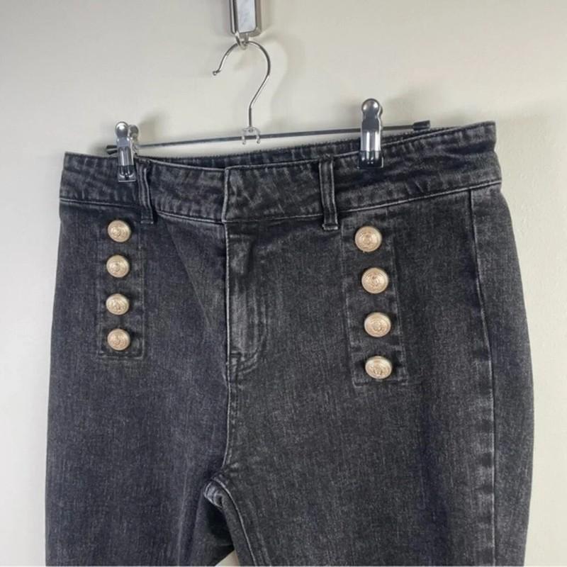 Generation Love Black Amirah Cropped Kick Flare Jean Size 28"