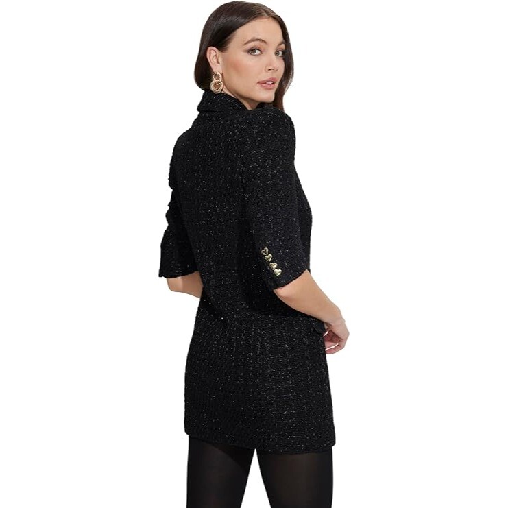 Generation Love Roxy Tweed Mini Dress Black Size XS NEW