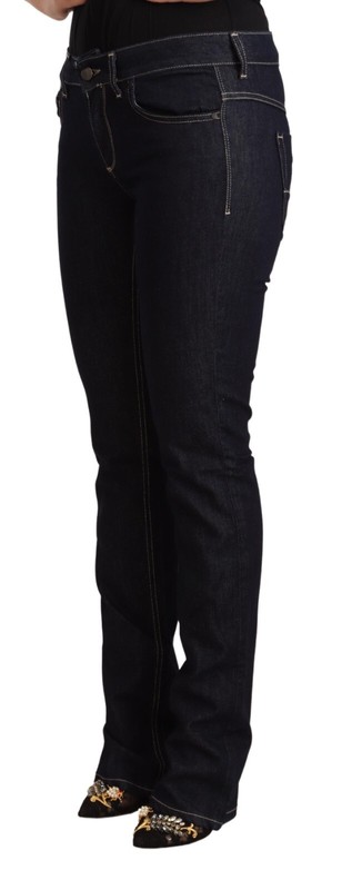 GF FERRE Jeans Black Cotton Stretch Low Waist Skinny Women Denim S. W27 RRP $300