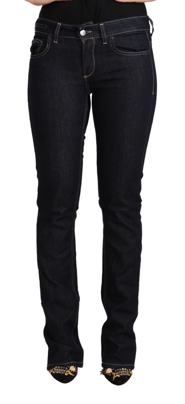 GF FERRE Jeans Black Cotton Stretch Low Waist Skinny Women Denim s. W27 RRP $300