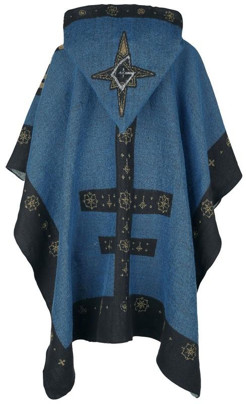 Ghost Cardigan Cape Progressive Rock Band Black Blue Poncho Jacket One Size