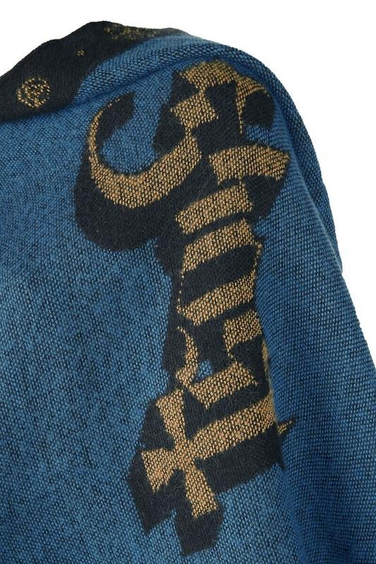 Ghost Cardigan Cape Progressive Rock Band Black Blue Poncho Jacket One Size