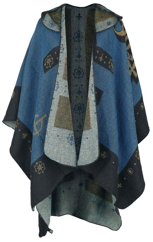 Ghost Cardigan Cape Progressive Rock Band Black Blue Poncho Jacket One Size