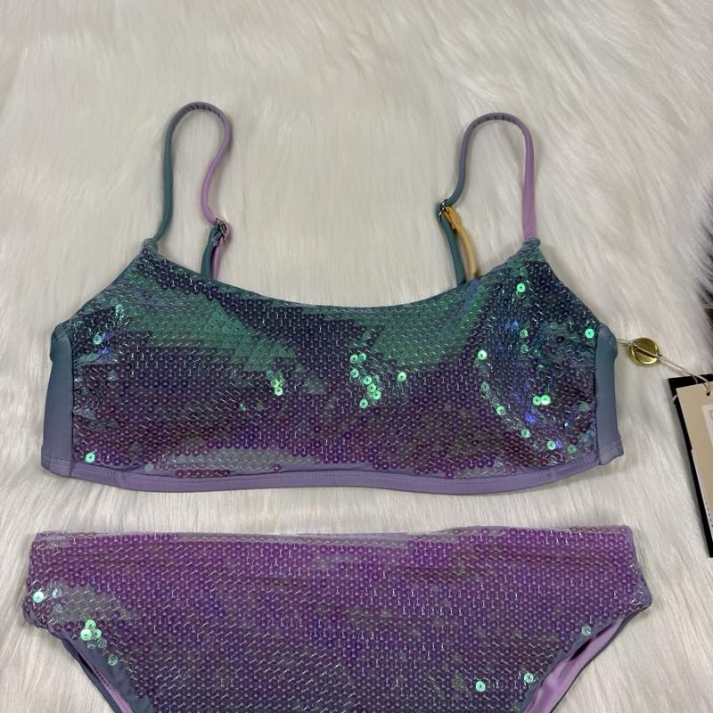Gianni Bini Dannijo Sz Small Sequin Frankie Top Frida Bikini Bottom Swimsuit Set