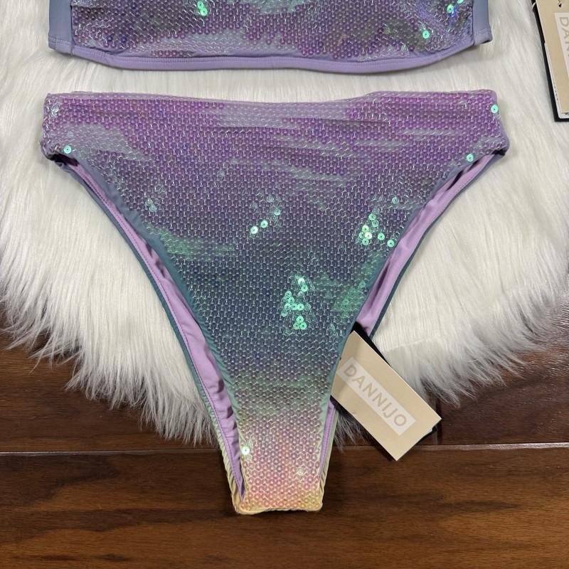 Gianni Bini Dannijo Sz Small Sequin Frankie Top Frida Bikini Bottom Swimsuit Set