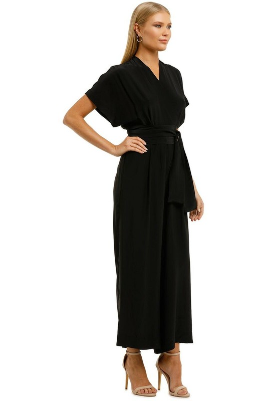 GINGER AND SMART Whisper Jumpsuit Black Party Size 10 AU RRP 559 WITH DEFECTS