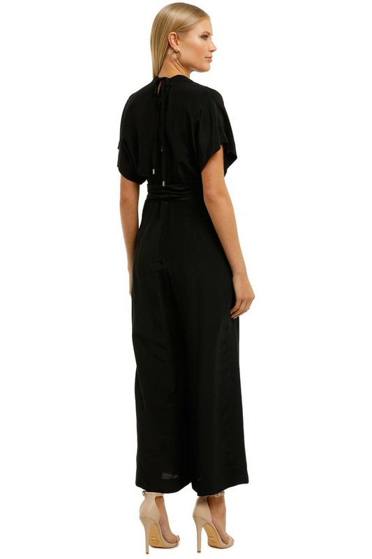 GINGER AND SMART Whisper Jumpsuit Black Party Size 10 AU RRP 559 WITH DEFECTS