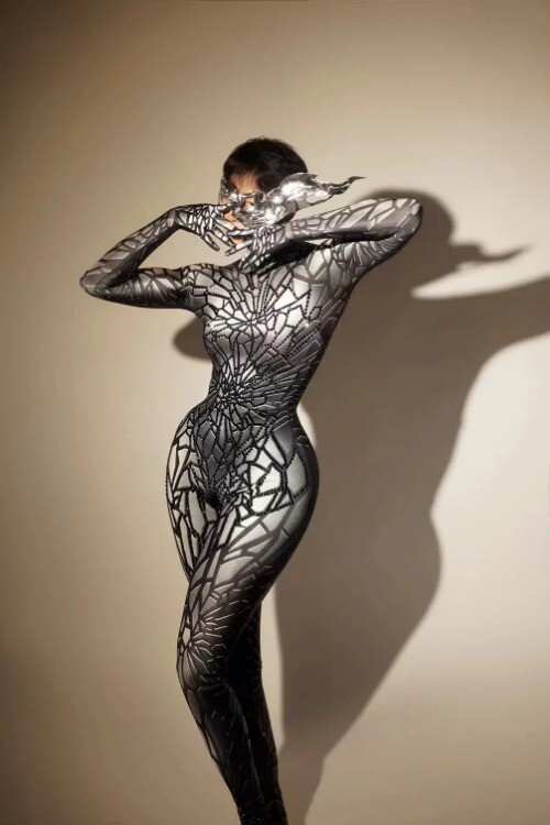 Glitter RhinestonesJumpsuit SexyStretch Dance Bodysuit Party Singer Drag Iueen