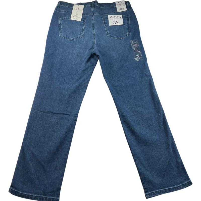 Gloria Vanderbilt Tampered Jeans Womens Size 14 Petite 14P Blue Denim New