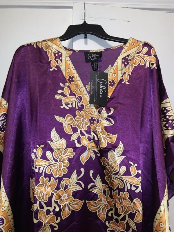 Goddess Winlar Long Kaftan Women Satin Dress One Size Multi Colors Dark Purple