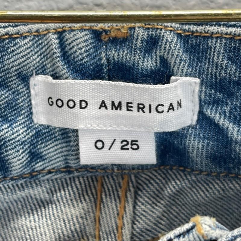 Good American Good Classic Slim Bootcut Blue Jeans Size 0 Waist 25