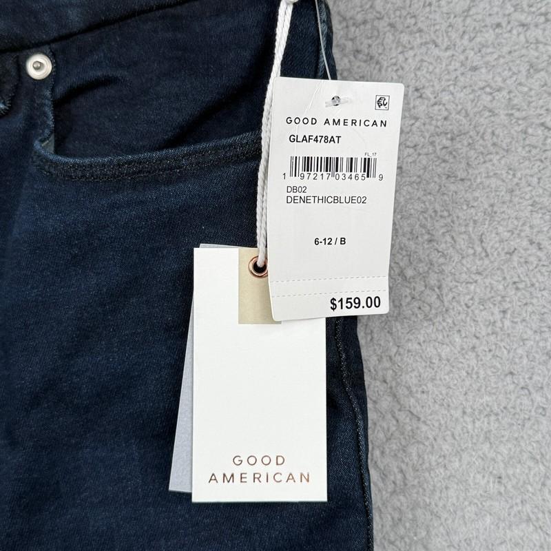 Good American Jeans Womens 6-12 Blue Always Fits Good Legs Stretch Preppy Denim