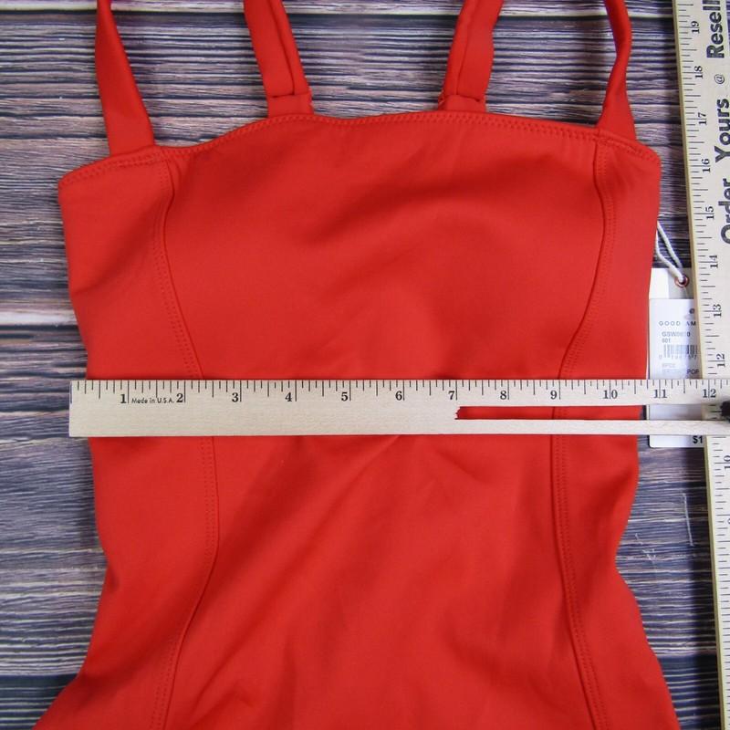 Good American NEW Small Size 1 Red Sculpt Corset One Piece Swimsuit Swim Beach