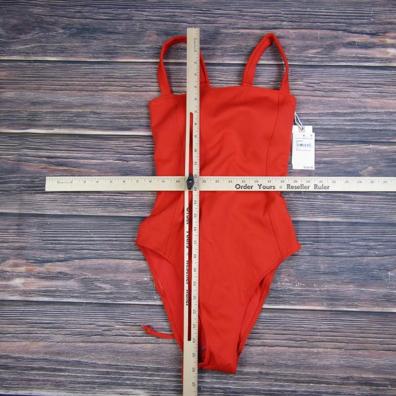 Good American NEW Small Size 1 Red Sculpt Corset One Piece Swimsuit Swim Beach