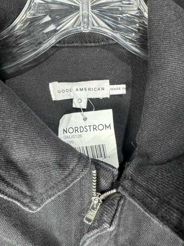 Good American Womens Black Cotton Blend Fit For Success One-Piece Jumpsuit Sz 0