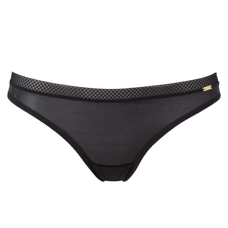 Gossard Glossies Sheer Mesh Thong Panty New Sexy Transparent Lingerie Black 6276