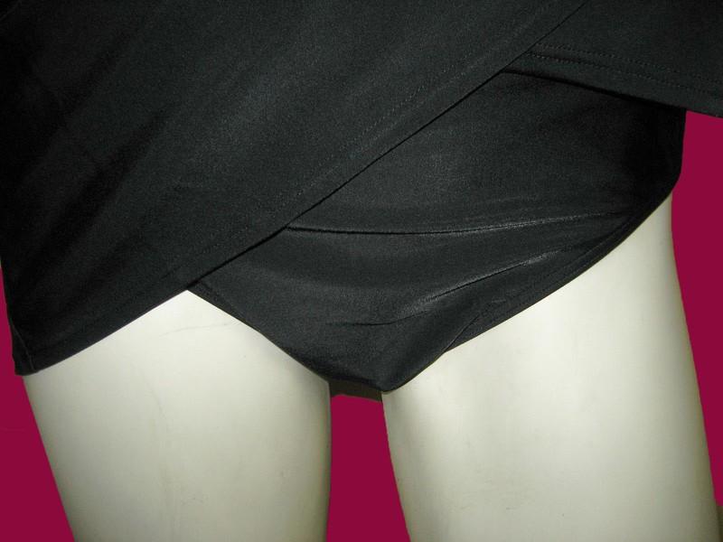 GOTTEX PROFILE Black White Trim SWIM SKIRT With Built In Bikini Bottom Sz- 14