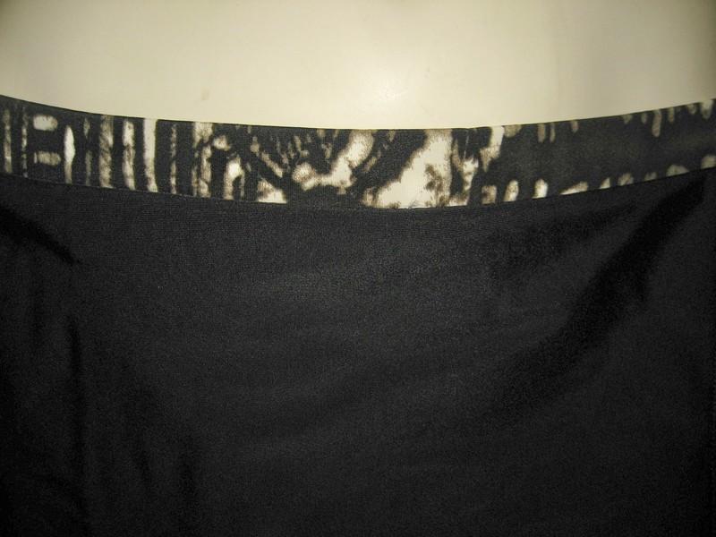 GOTTEX PROFILE Black White Trim SWIM SKIRT With Built In Bikini Bottom Sz- 14
