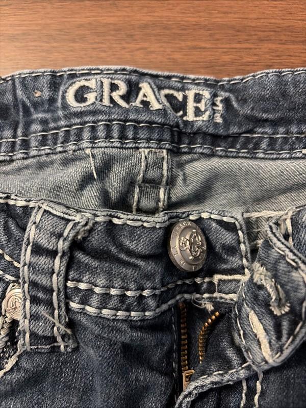 Grace In LA Women’s Distressed Denim Jeans Size 25