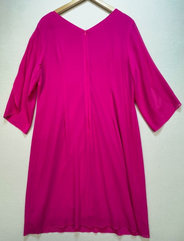 Grace Karin Womens Split Sleeve Sheath Cocktail Dress Size 16 Pink Party Mature