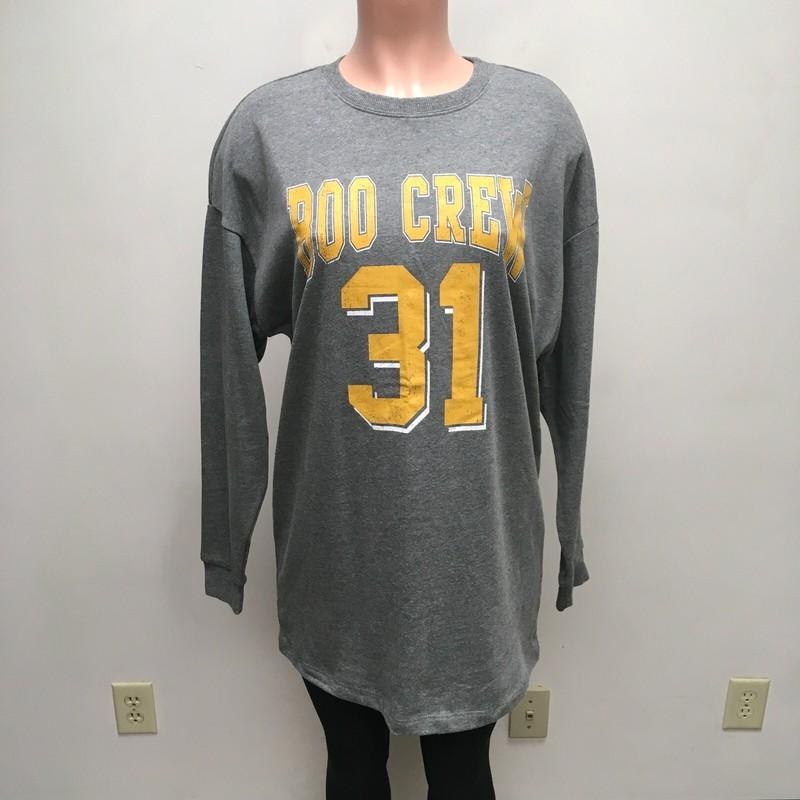 Grayson Threads Womens Gray Boo Crew Neck Long Sleeve Graphic Sweatshirt Dress S