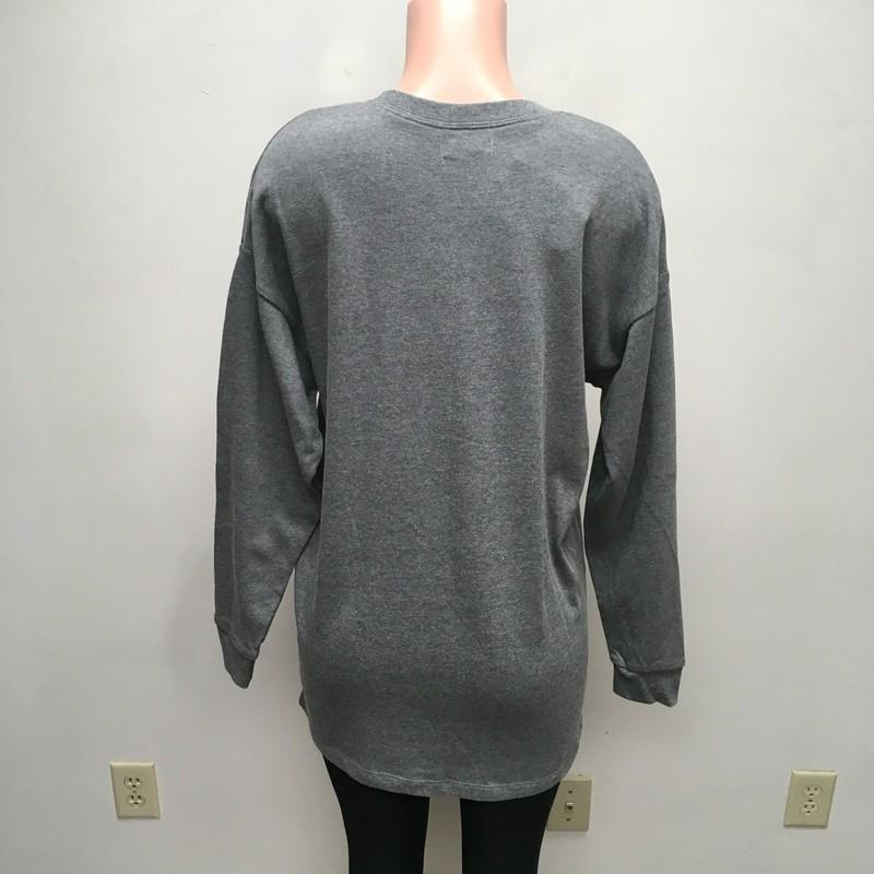 Grayson Threads Womens Gray Boo Crew Neck Long Sleeve Graphic Sweatshirt Dress S
