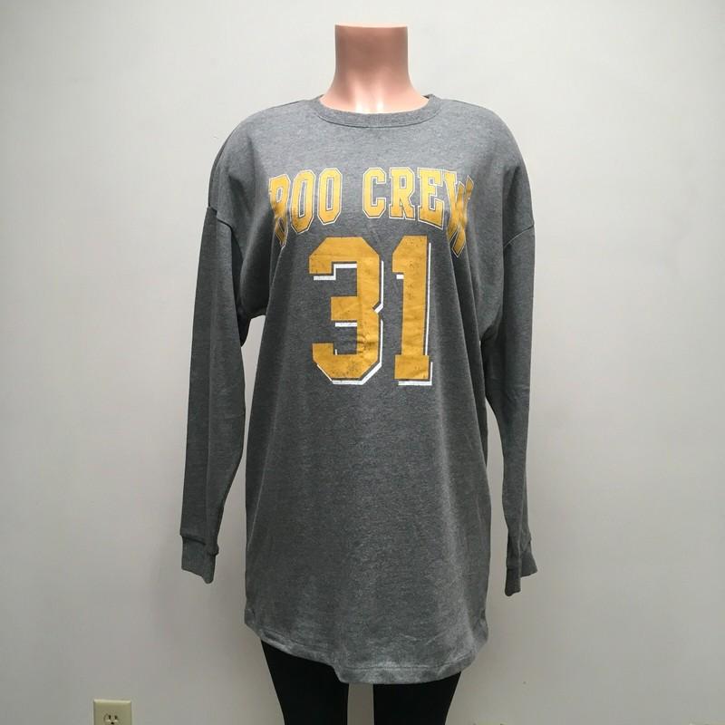 Grayson Threads Womens Gray Boo Crew Neck Long Sleeve Graphic Sweatshirt Dress S