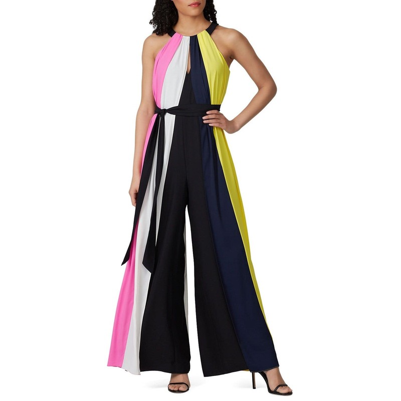 Great Jones Wide Leg Color Block Jumpsuit Sleeveless Pockets size XS