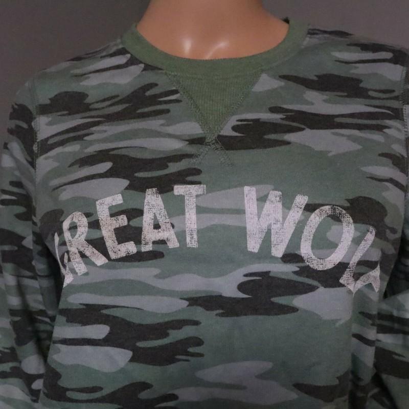 GREAT WOLF LODGE SWEATSHIRT CAMO GREEN CREW NECK PULL OVER Choose Size