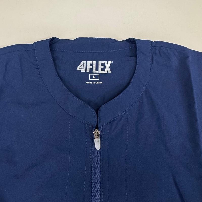 GREEN TOWN 4 Flex Scrubs Jumpsuit Cinch In Waist Women's Sz L Indigo GFX-023AST