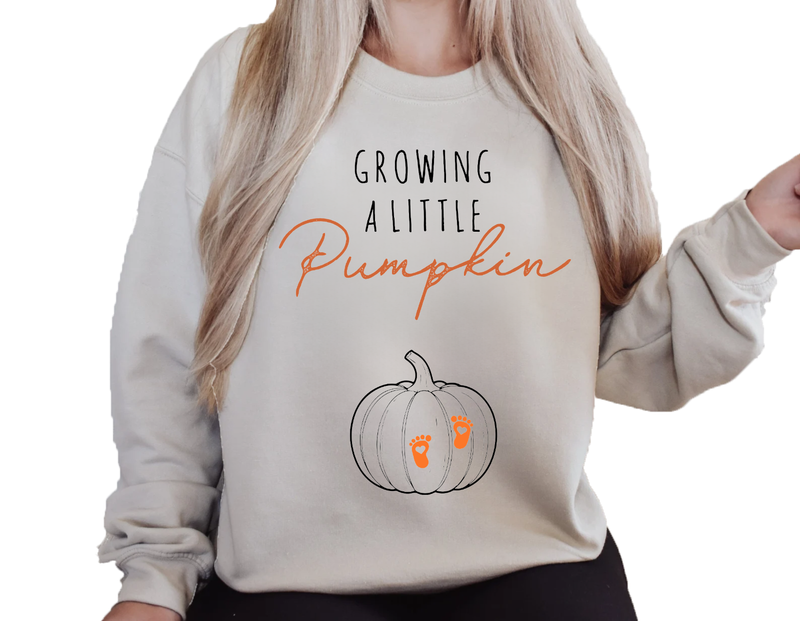 Growing A Little Pumpkin Shirt Fall Maternity Sweater Pregnancy Thanksgiving Swe