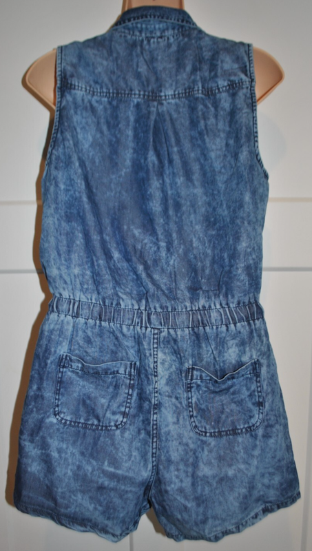 GUESS Fawna Denim Romper Acid Wash Size S/P New