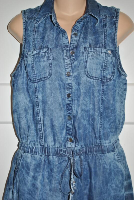 GUESS Fawna Denim Romper Acid Wash Size S/P New