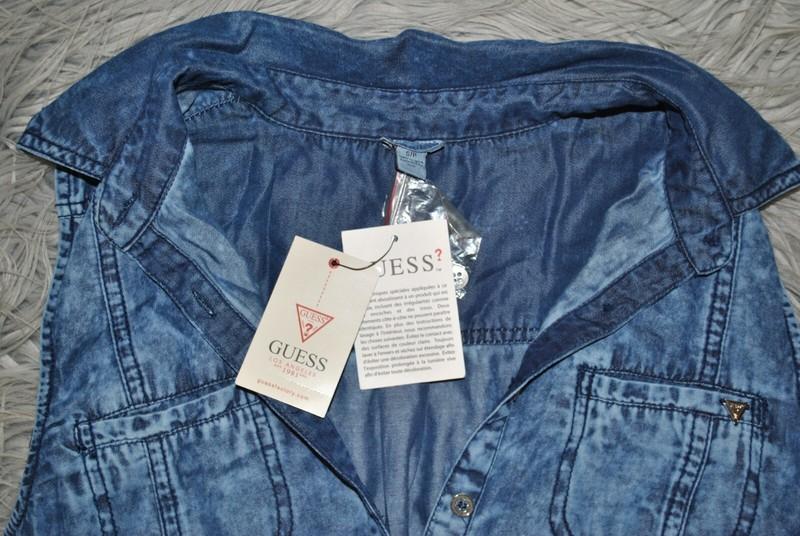 GUESS Fawna Denim Romper Acid Wash Size S/P New