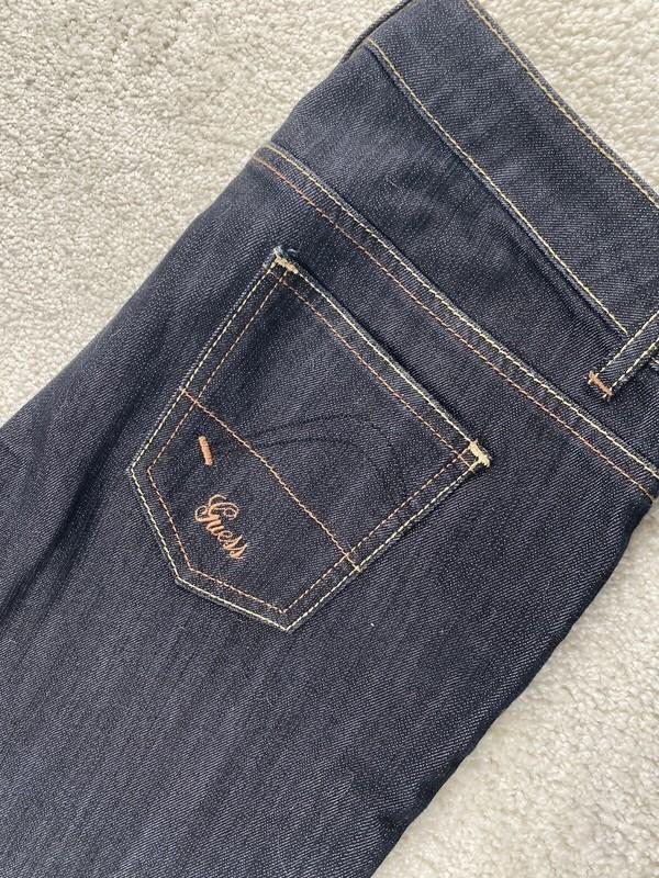 GUESS Jeans Women's 26 Fergie Ultra Flare Low Rise Dark Wash Blue Denim Stretch