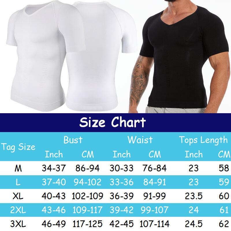 Gynecomastia Compression Shirt For Men Slimming Body Shaper Undershirt Shapewear