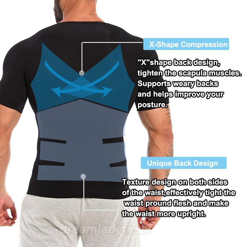 Gynecomastia Compression Shirt For Men Slimming Body Shaper Undershirt Shapewear
