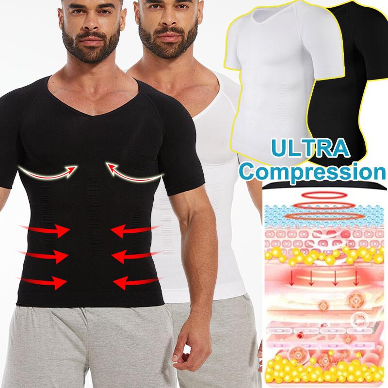 Gynecomastia Compression Shirt for Men Slimming Body Shaper Undershirt Shapewear