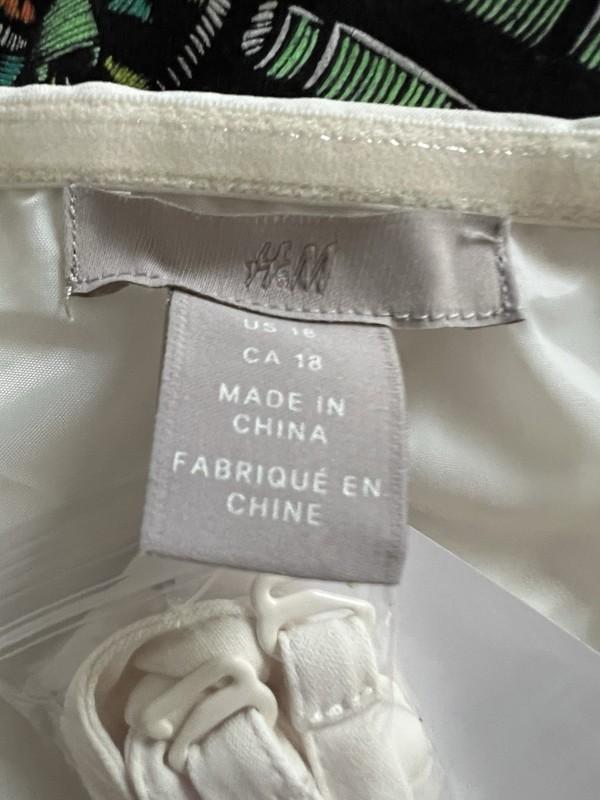 H&M Jumpsuit Womens 18 Zipper Strapless Straight Sweetheart Casual Solid White