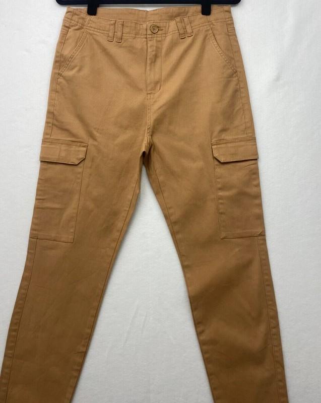 H&M Women's Pants Cargo Skinny Size 10 Mustard Color