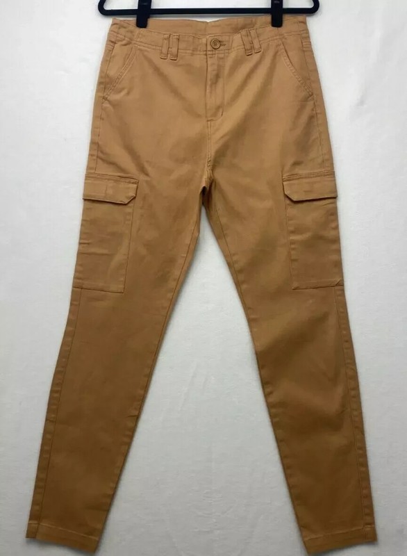 H&M Women's Pants Cargo Skinny Size 10 Mustard color