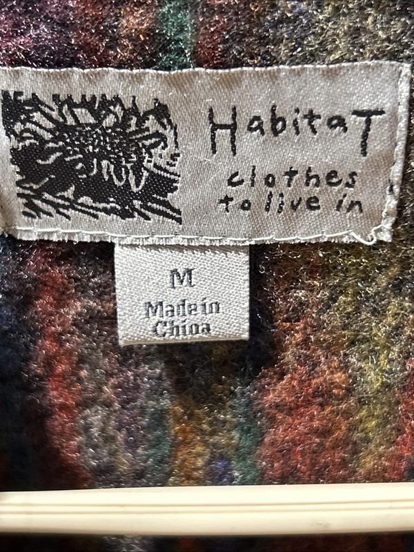 Habitat Clothes To Live In Knit Blazer Women’s Medium Rainbow Boho Three Button