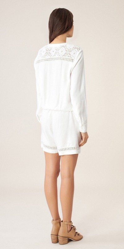 Hale Bob Lace Crochet Knit Romper 5SHR8327