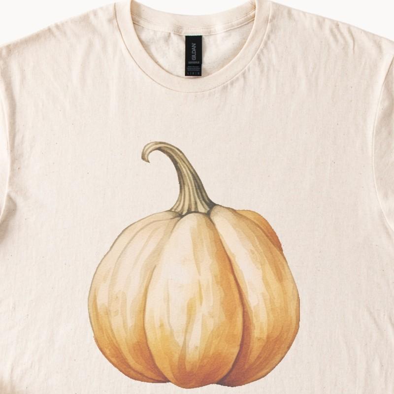 Hand Drawn Pumpkin Shirt Fall Aesthetic Pumpkin Graphic Tee Autumn Shirt