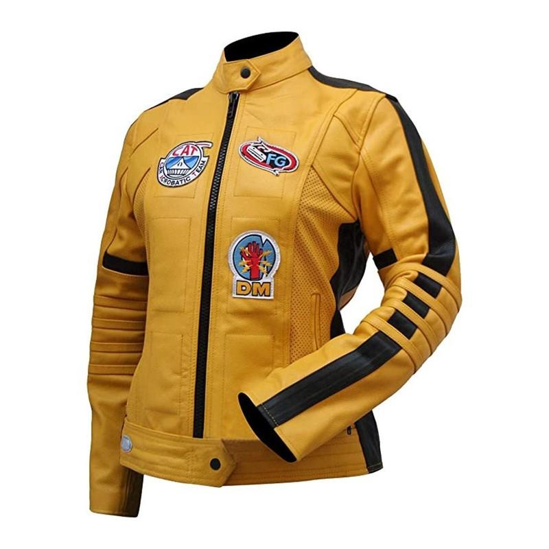 Handmade Ladies Leather Jacket Women’s Kill Bill Uma Thurman The Bride Formal