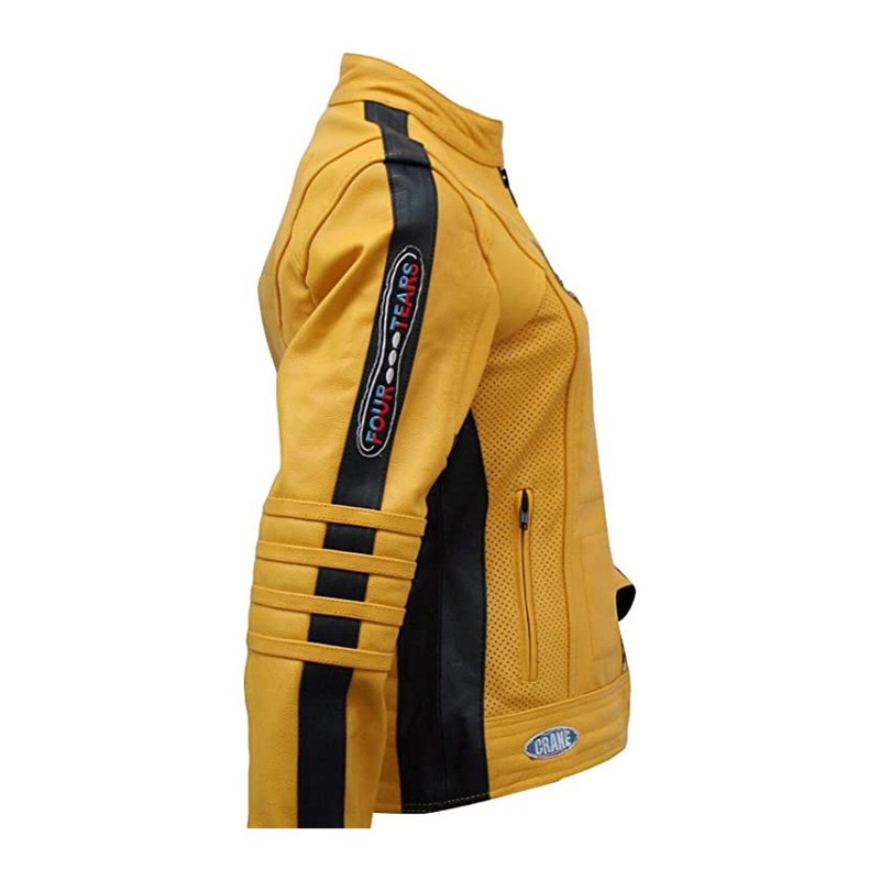 Handmade Ladies Leather Jacket Women’s Kill Bill Uma Thurman The Bride Formal