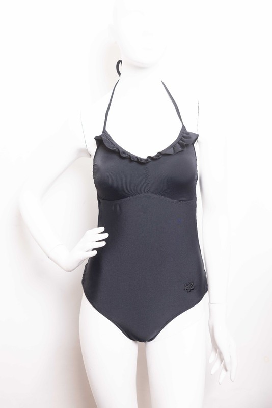 Hapari Women's Black Swimsuit Size XS Black Ruffle One Piece NWOT