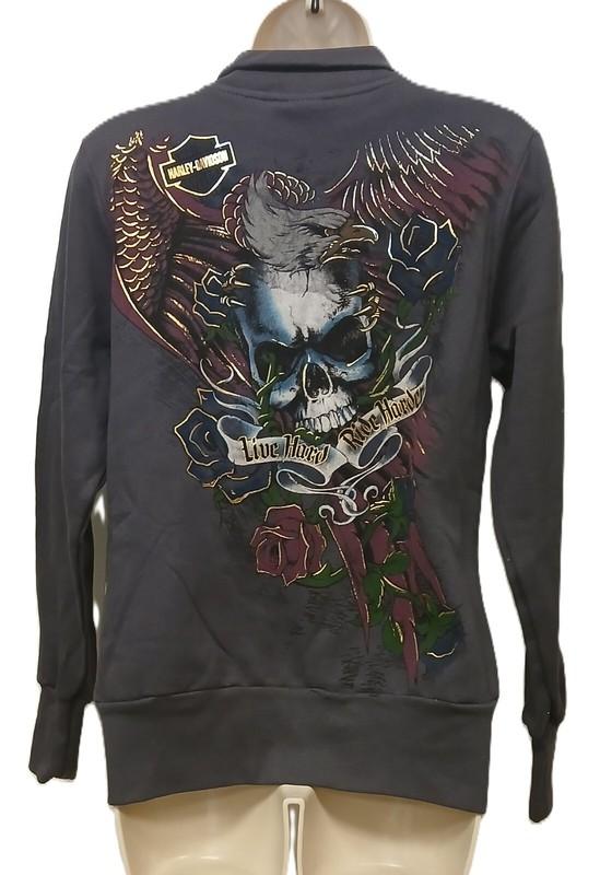 HARLEY DAVIDSON IRON WINGS MOCK NECK FULL ZIP FLEECE L/S SHIRT [NEW]